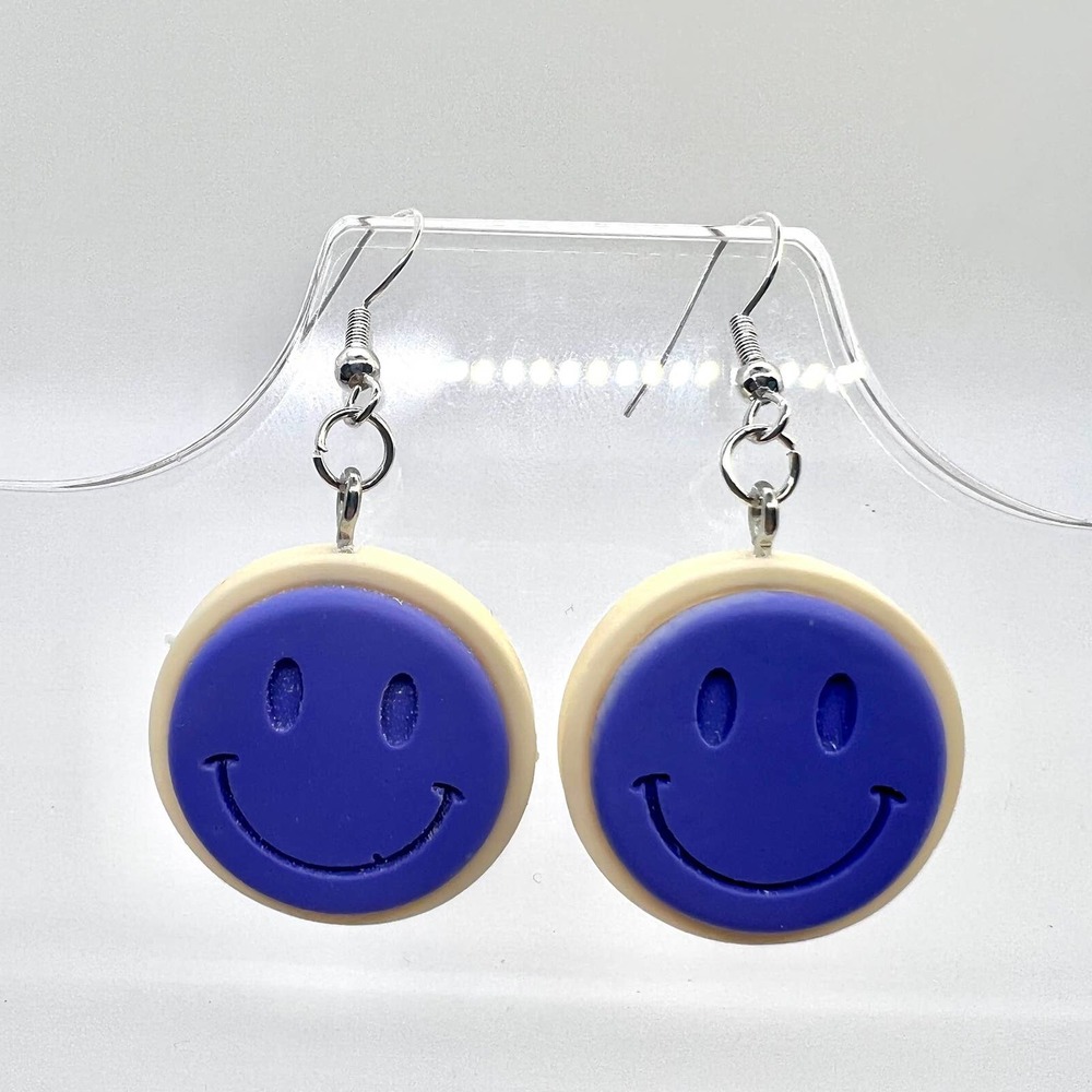 Smiley Face Earrings - Happy Earrings - Clay Earrings - Happy Earrings
